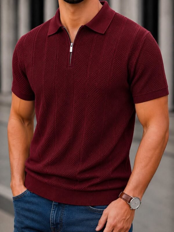 Polo Premium Knit me Zip – Textured Edition