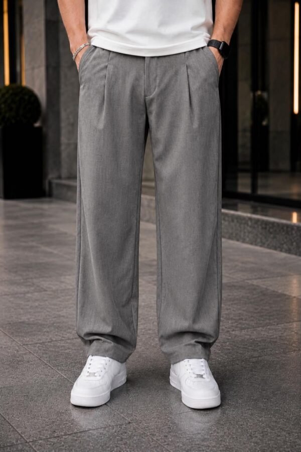 Pantallona Premium Relaxed Fit – Medium Grey
