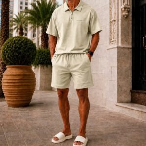 Set Premium Zip Polo Summer