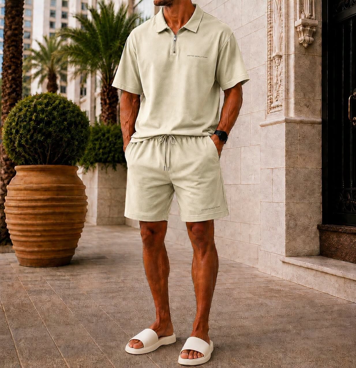 Set Premium Zip Polo Summer