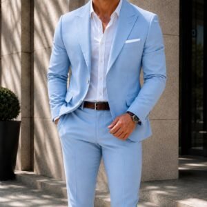 Kostum Premium Sky Blue – Fresh Gentleman Style