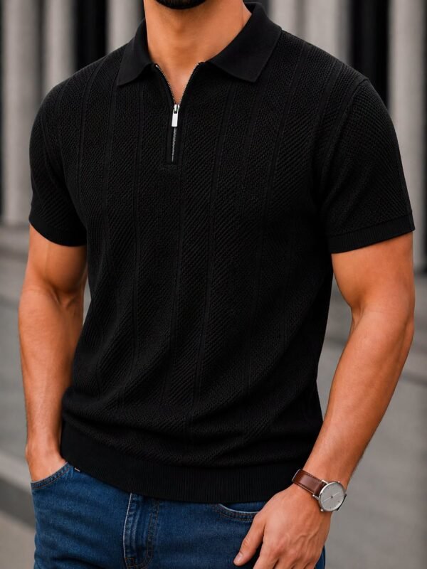 Polo Premium Knit me Zip – Textured Edition