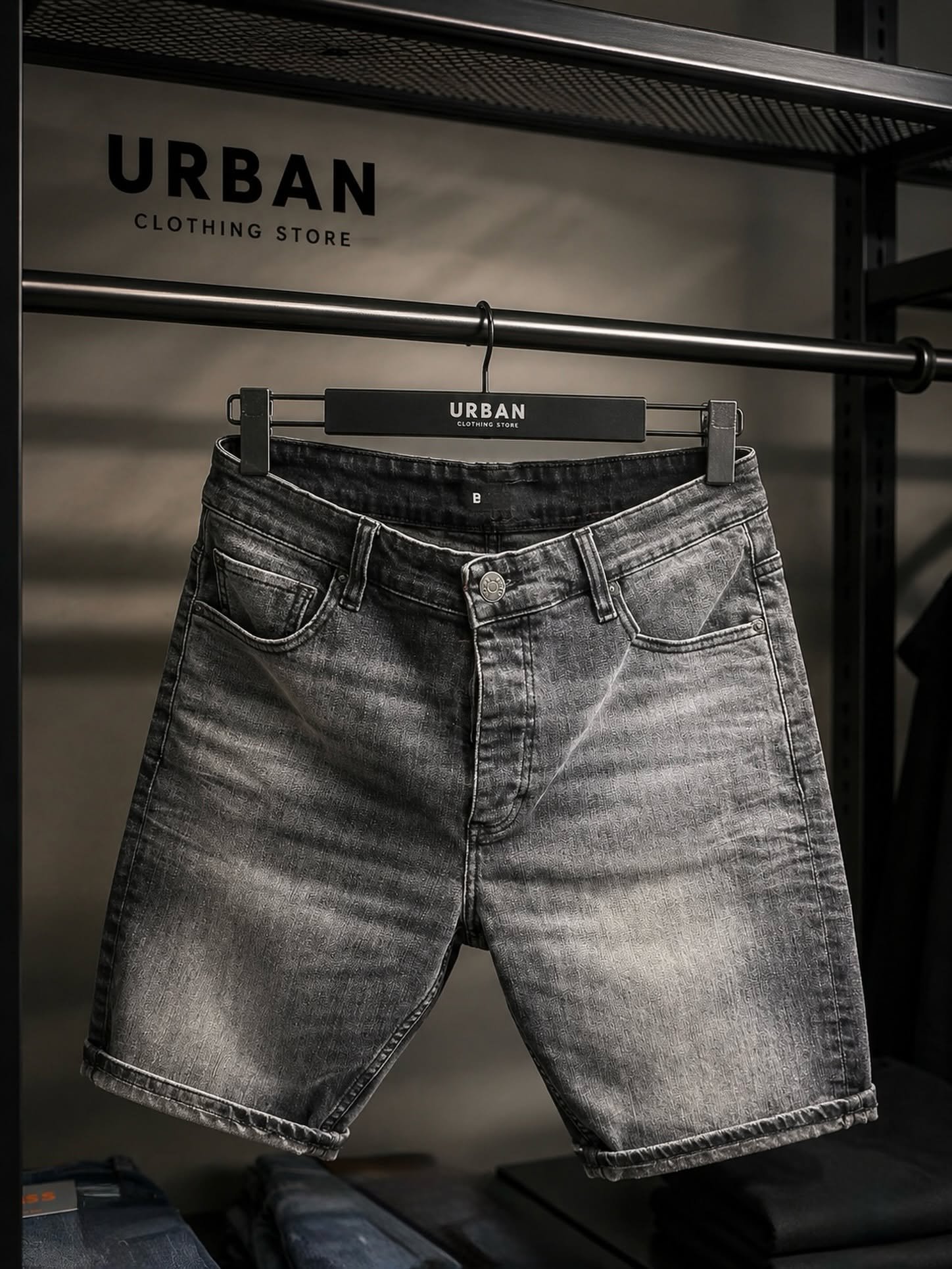 Shorce Premium Denim Grey Washed – Regular Fit