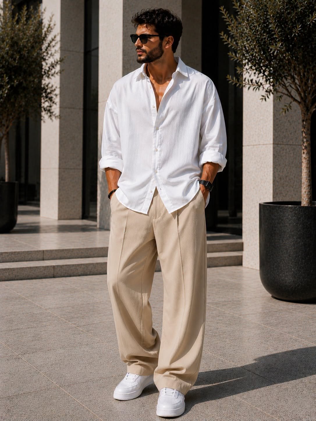 Outfit Premium Urban – White & Beige Edition