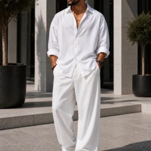 Outfit Premium Summer Linen – Total White Edition