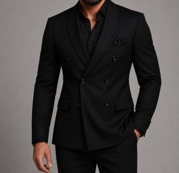Kostum Premium Double-Breasted Black
