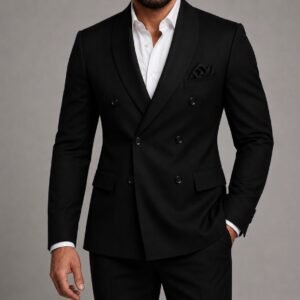 Kostum Premium Double-Breasted Black