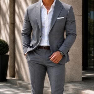 Kostum Premium Steel Grey – Modern Gentleman