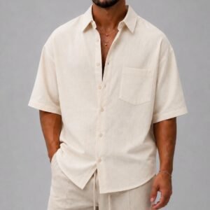 Këmishë Premium Relaxed Fit – Off White