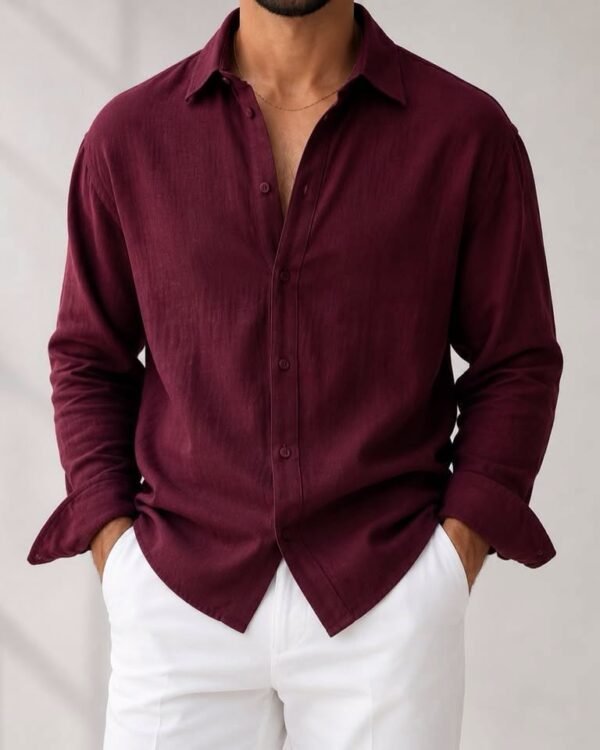 Këmishë Premium Linen – Relaxed Fit Collection