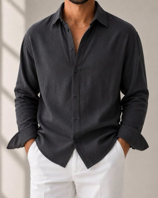 Këmishë Premium Linen – Relaxed Fit Collection