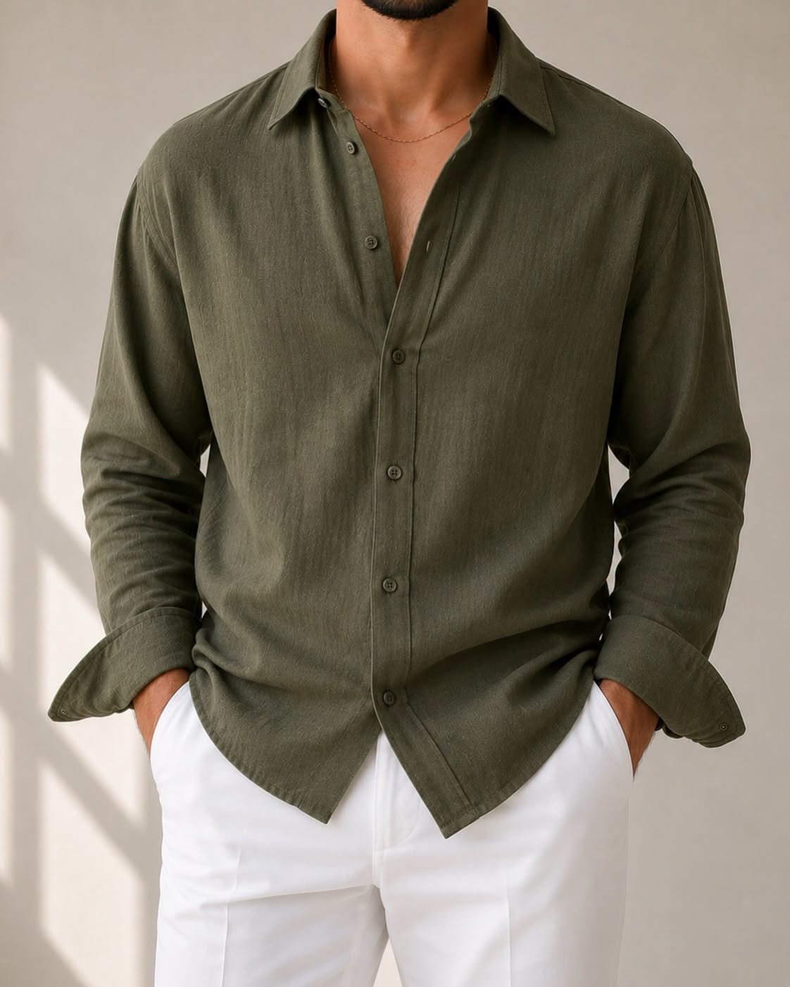 Këmishë Premium Linen – Relaxed Fit Collection