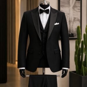 Kostum Premium Ceremony Tuxedo Black – 4 Pjesë