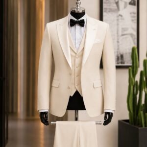 Kostum Premium Ceremony Ivory – 4 Pjesë