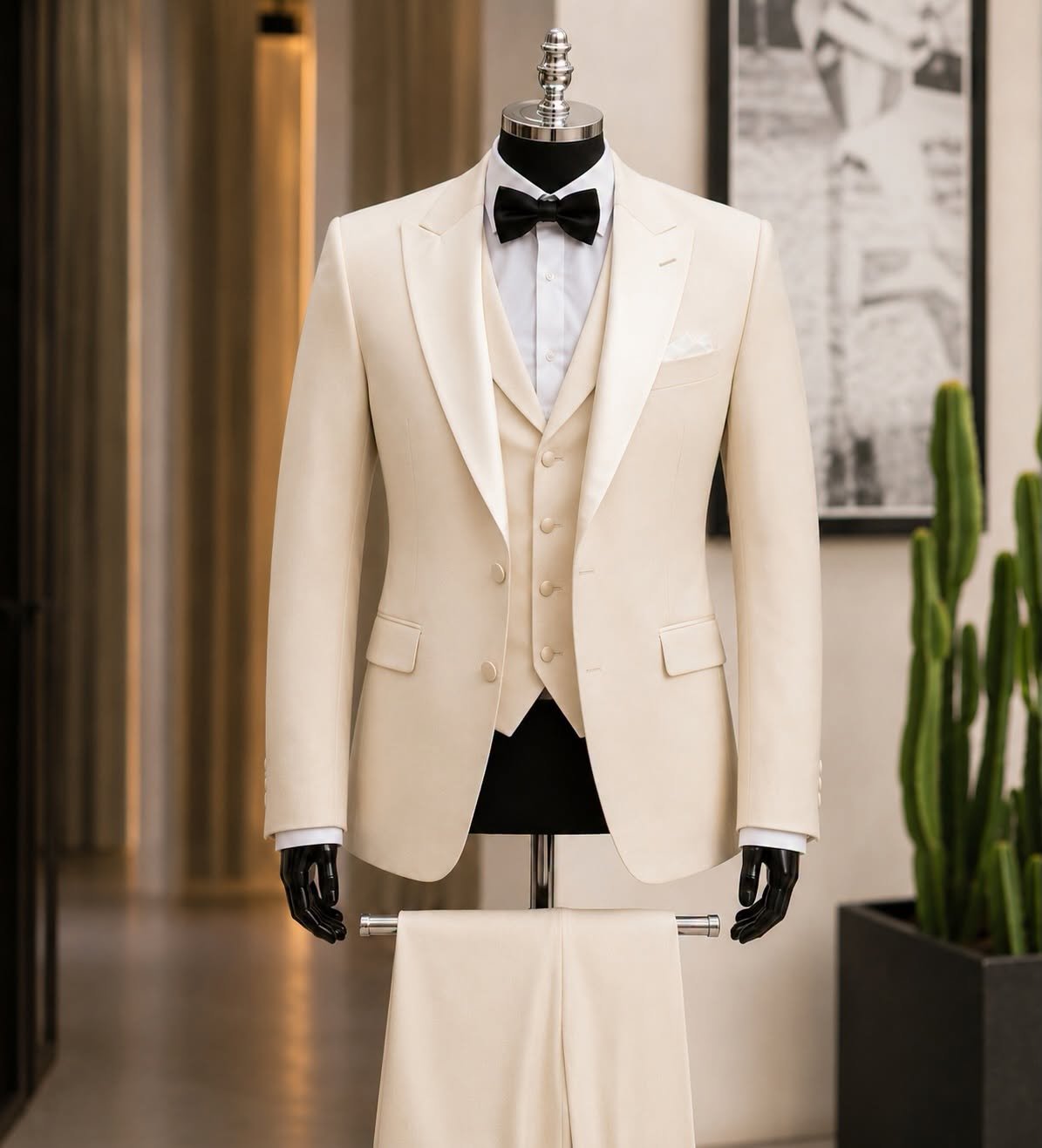 Kostum Premium Ceremony Ivory – 4 Pjesë