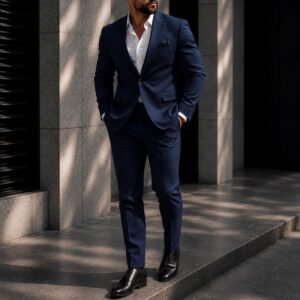 Kostum Premium Elegance – Navy Blue