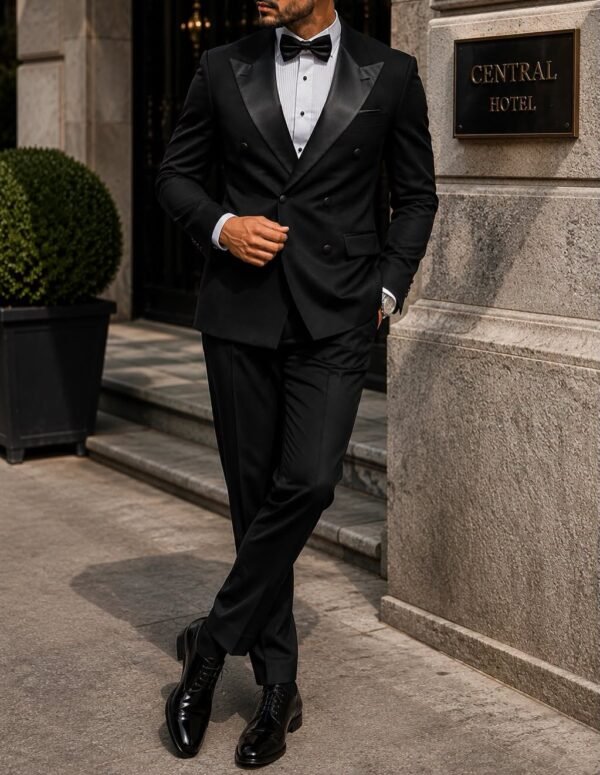 Kostum Premium Tuxedo Double-Breasted Black Edition