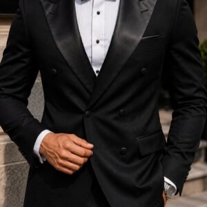 Kostum Premium Tuxedo Double-Breasted Black Edition