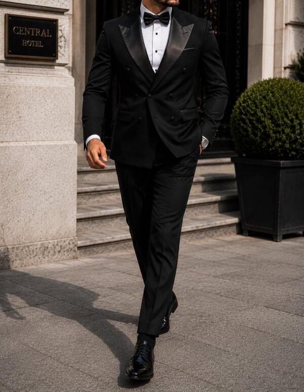 Kostum Premium Tuxedo Double-Breasted Black Edition