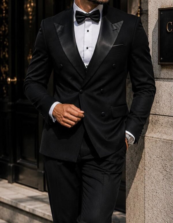 Kostum Premium Tuxedo Double-Breasted Black Edition