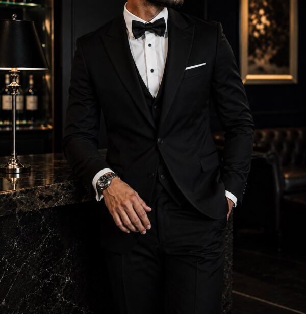 Kostum Premium Tuxedo 3-Pjesësh – Black Edition
