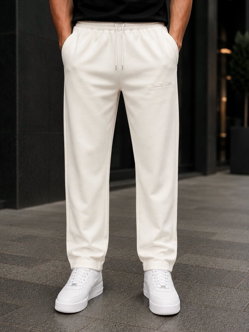 Pantallona Jogger Premium Limited Edition – Të Bardha