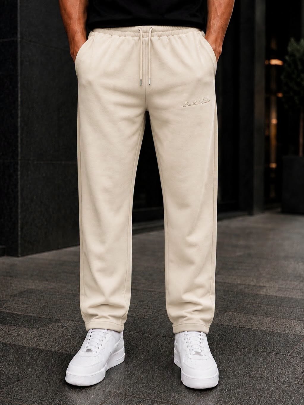 Pantallona Jogger Premium Limited Edition – Krem