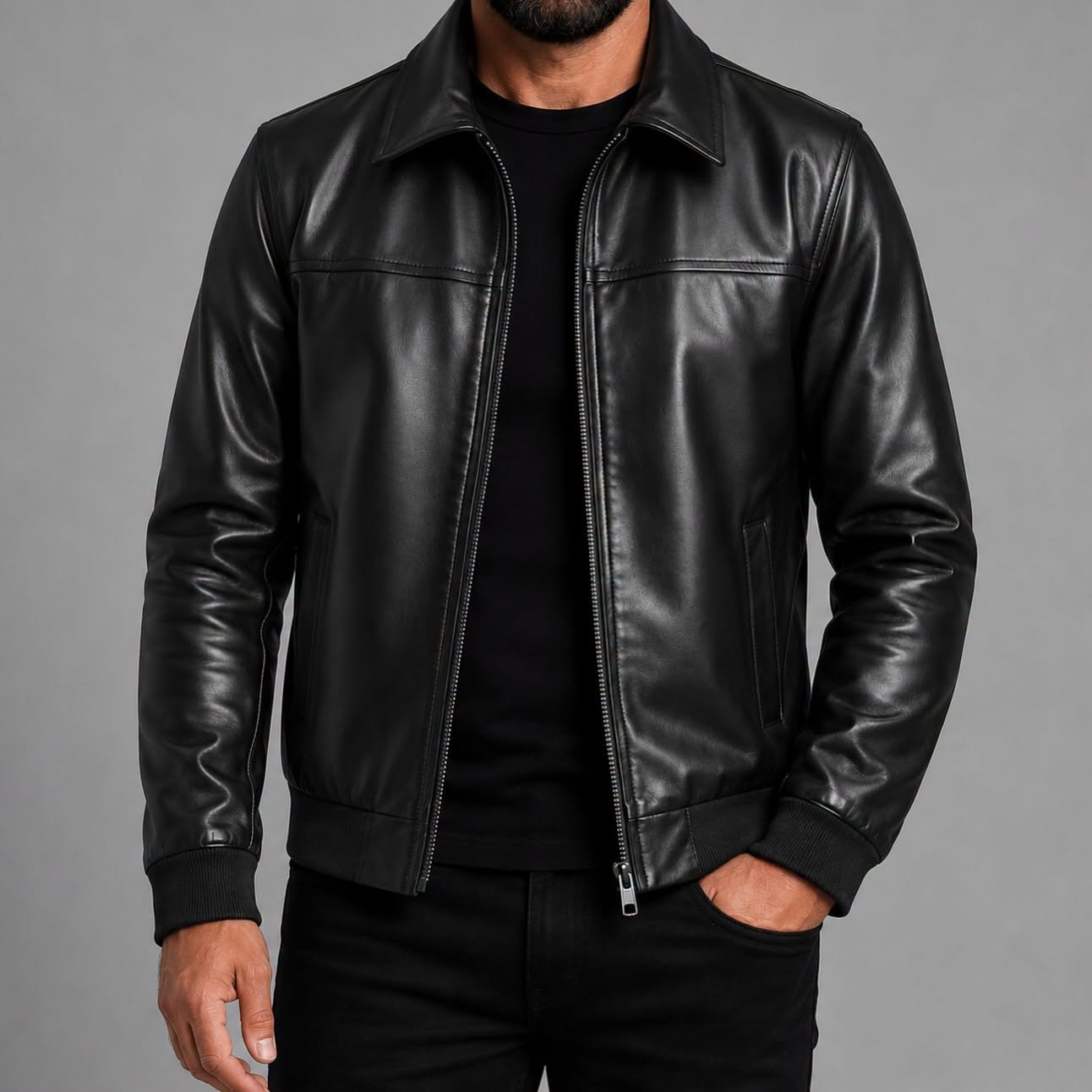 Premium Classic Eco-Leather Jacket