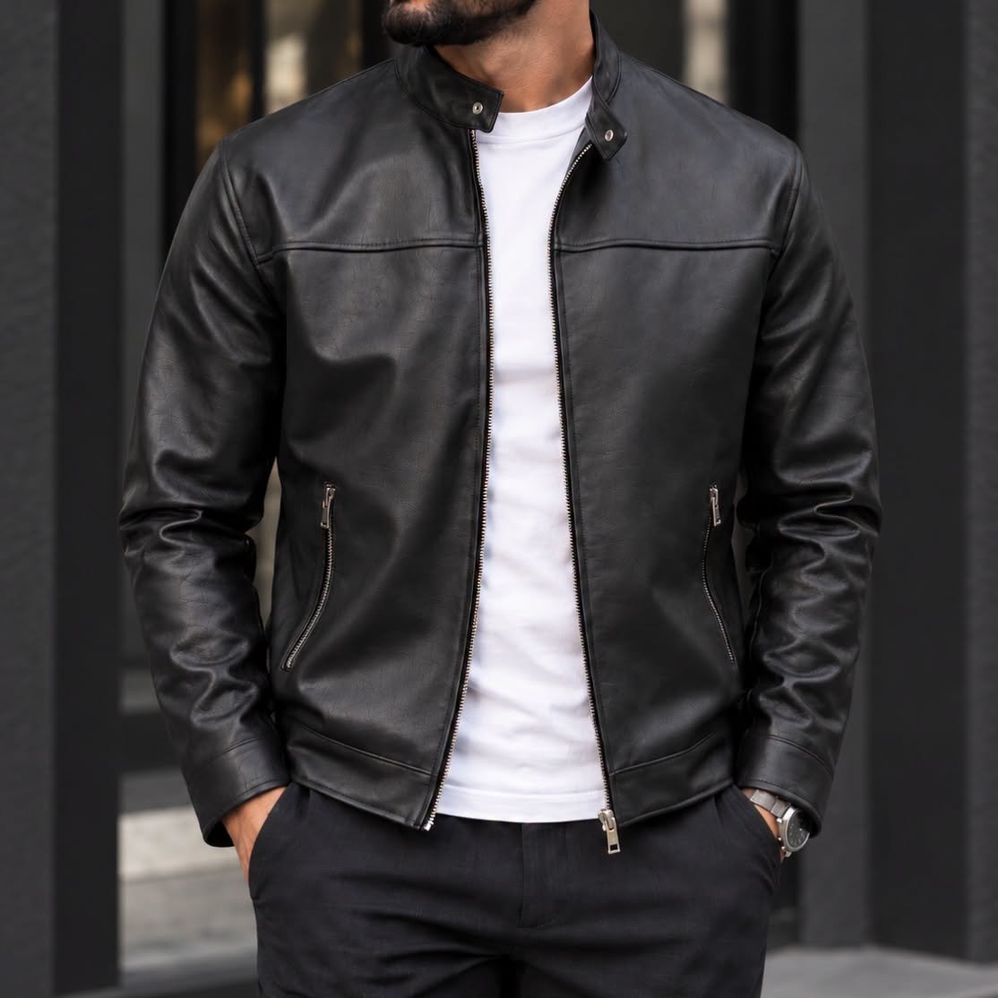 Minimalist Premium Eco-Leather Jacket