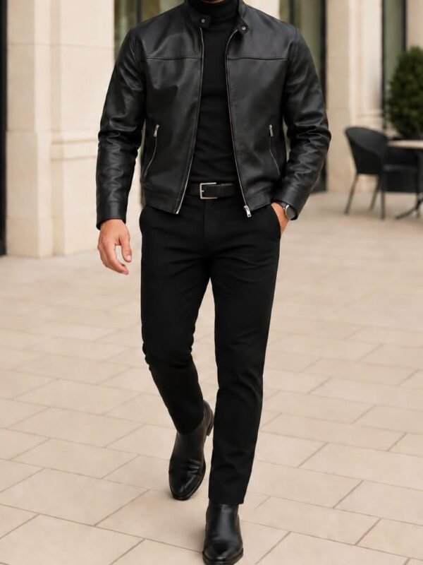 Minimalist Premium Eco-Leather Jacket