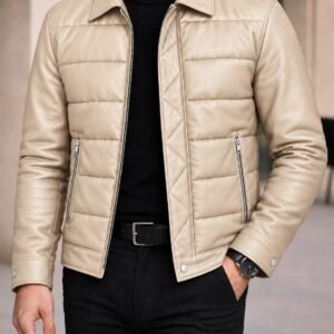 Leather Look Puffer Jacket – Luxury Edition