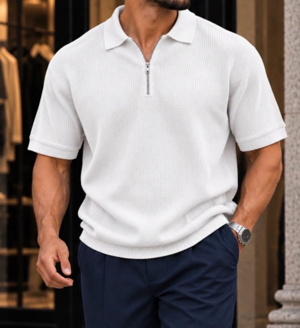 Premium Knitted Zip Polo