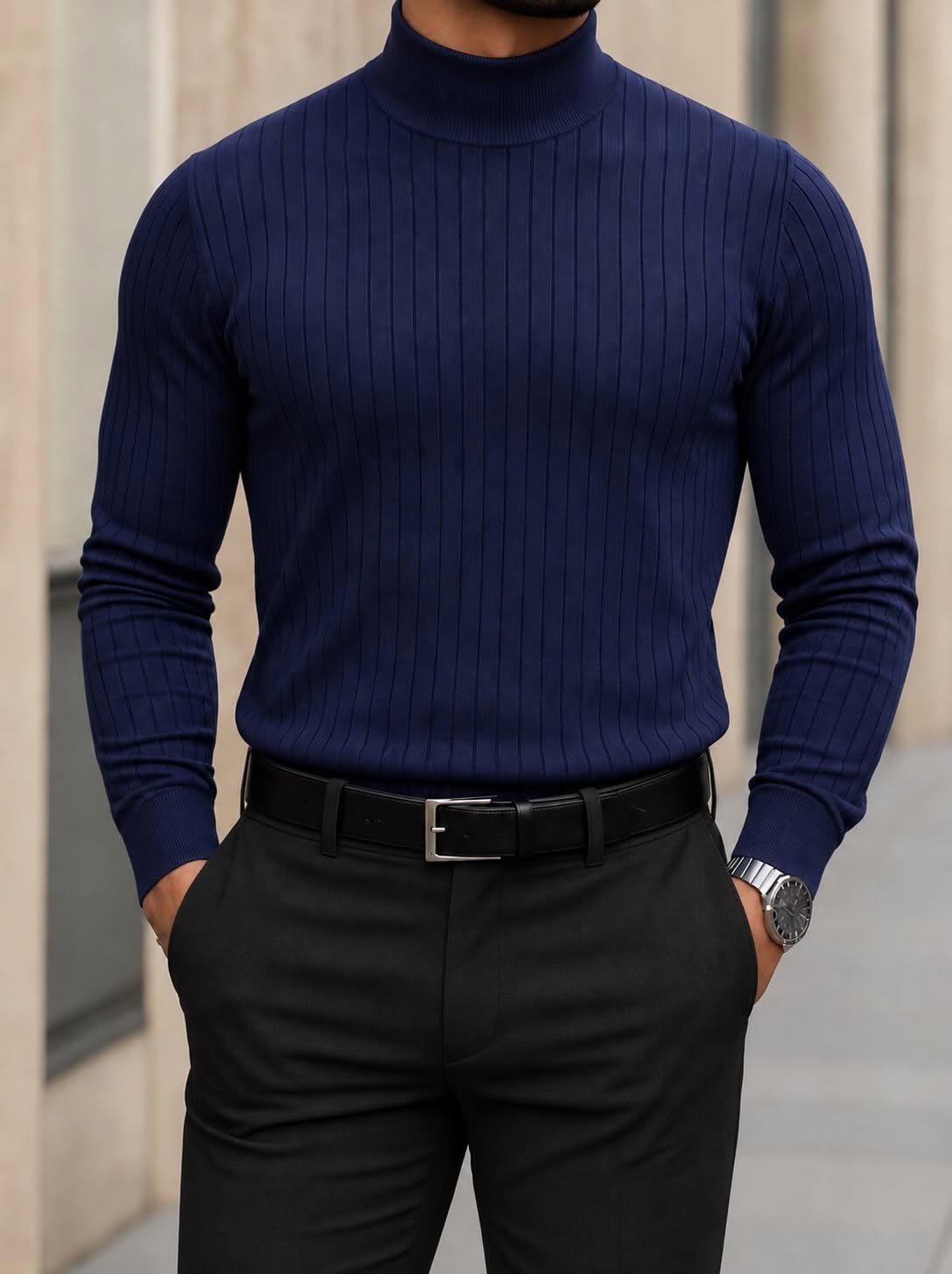 PREMIUM RIBBED TURTLENECK – SIGNATURE COLLECTION