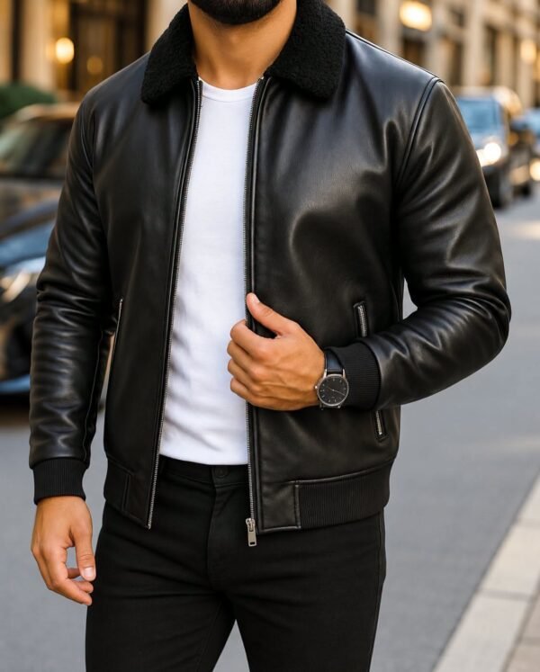Men’s Fleece-Lined Bomber Jacket