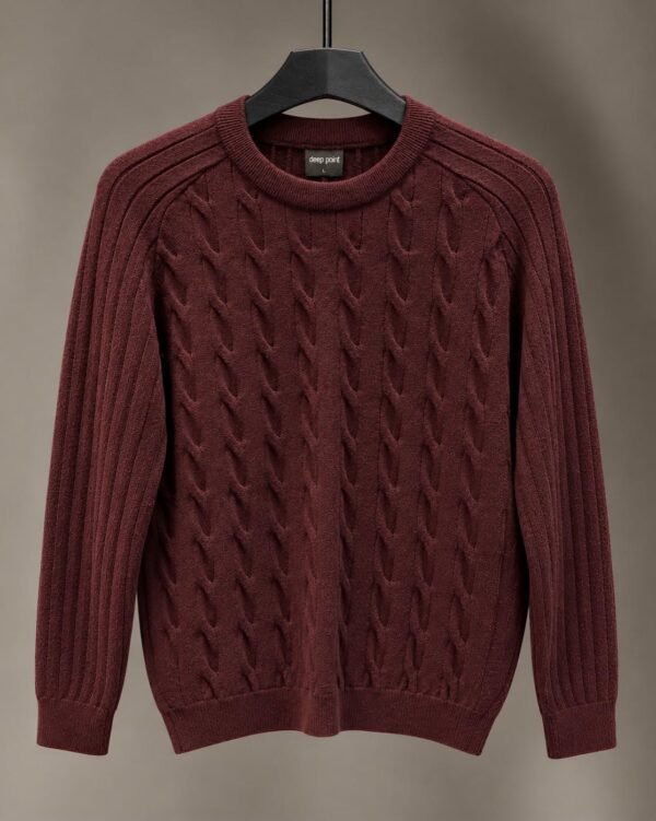 Classic Cable-Knit Crewneck Sweater