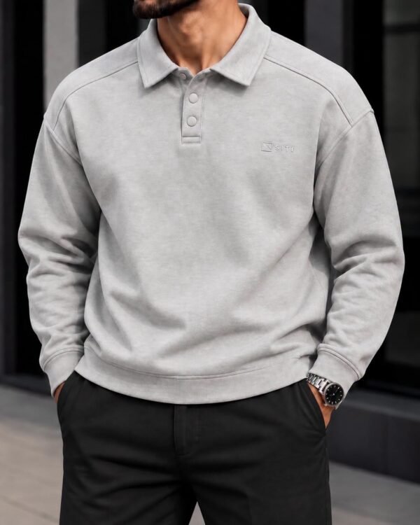 PREMIUM RELAXED POLO SWEATSHIRT