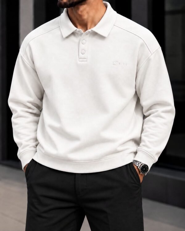 PREMIUM RELAXED POLO SWEATSHIRT
