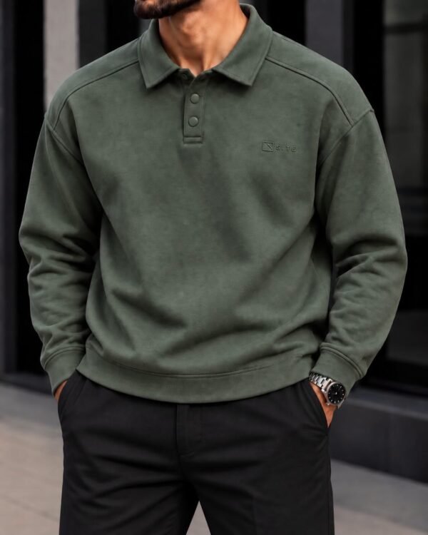 PREMIUM RELAXED POLO SWEATSHIRT