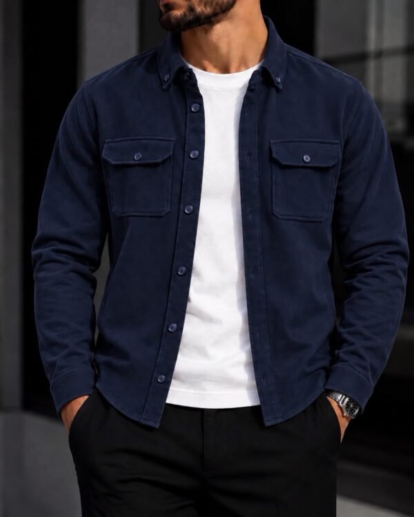 Men’s Twin-Pocket Shirt – Contemporary Style