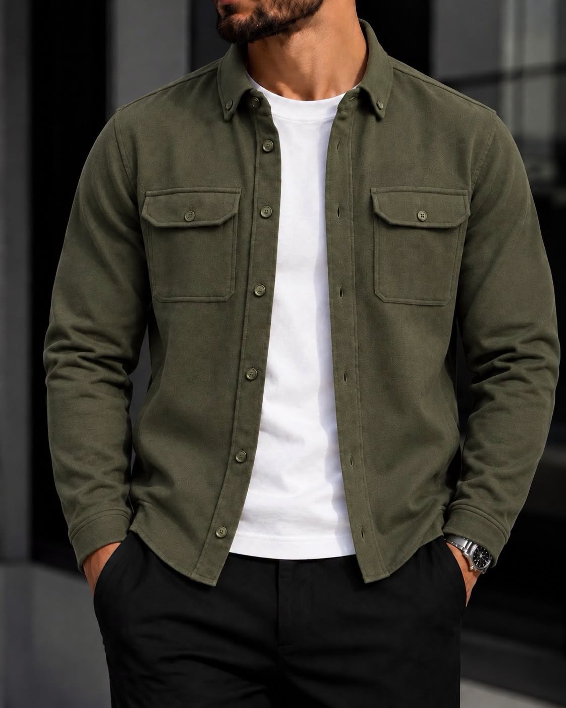 Men’s Twin-Pocket Shirt – Contemporary Style