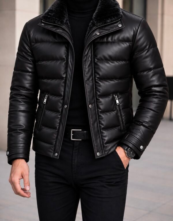 Premium Fur-Trim Jacket – Refined Style & Comfort