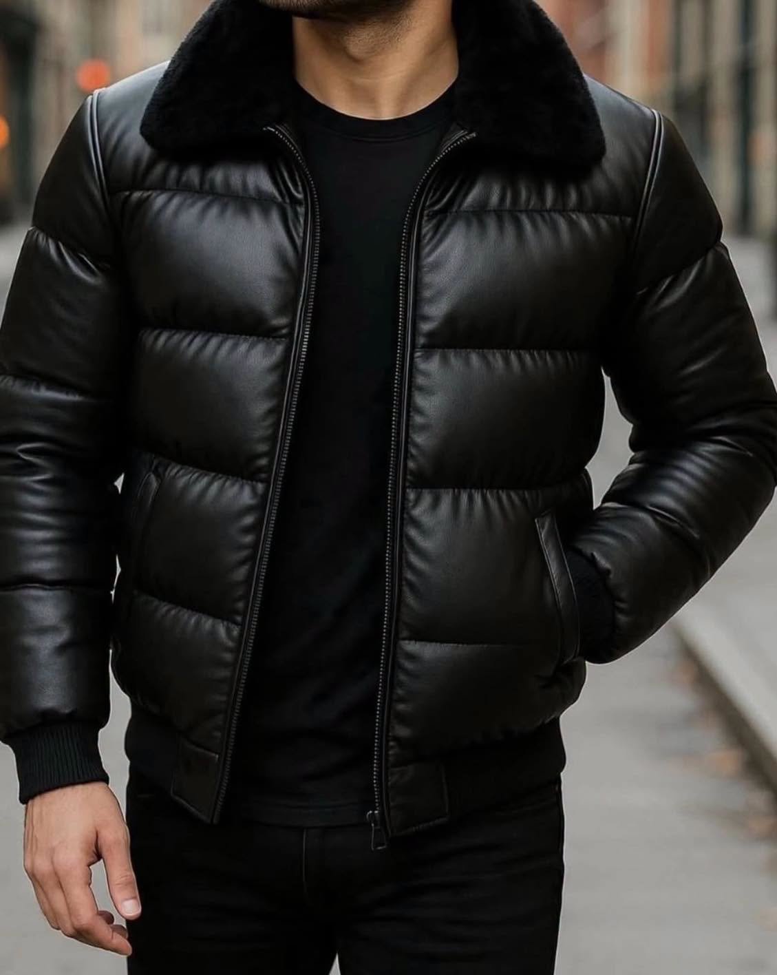 LUXURY PLUSH COLLAR PUFFER JACKET