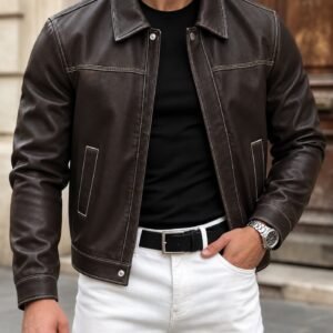 LUXURY CONTRAST STITCH JACKET